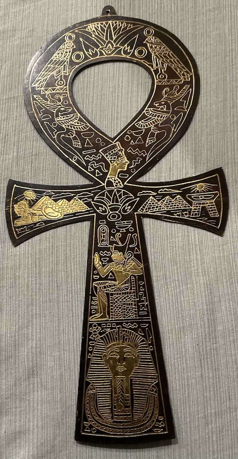 Ankh 7.5 “ Life/Ancient Egyptian Hieroglyphic Symbol Life Oxidized Design metal