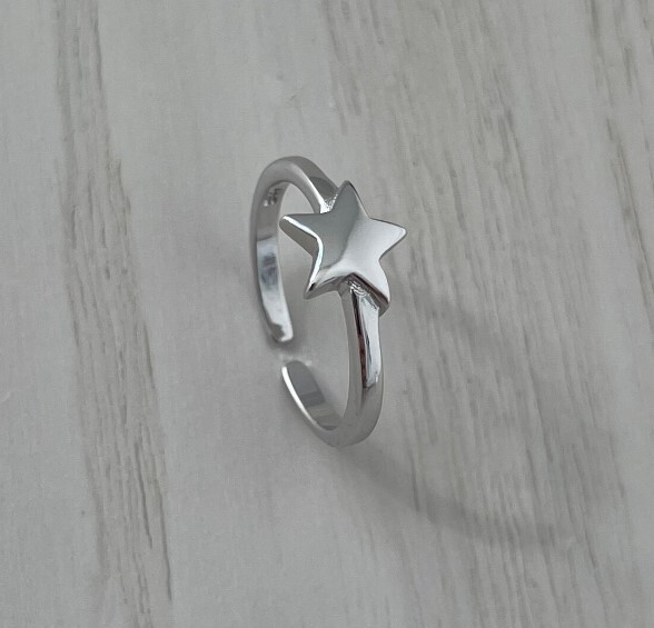 Anniversary Gift For Women’s Solid Metal Adjustable Star Toe Ring 925 Silver