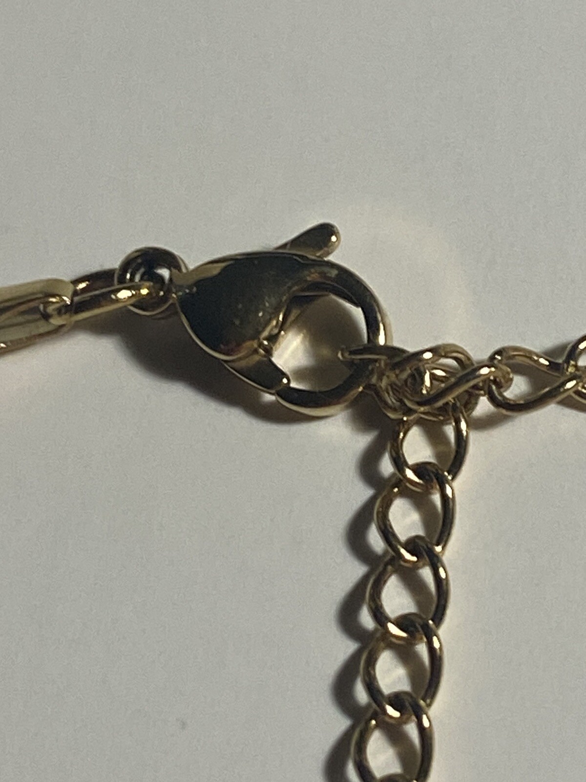Gold Tone Twisted Herringbone Chain Necklace 17” Adjustable Choker