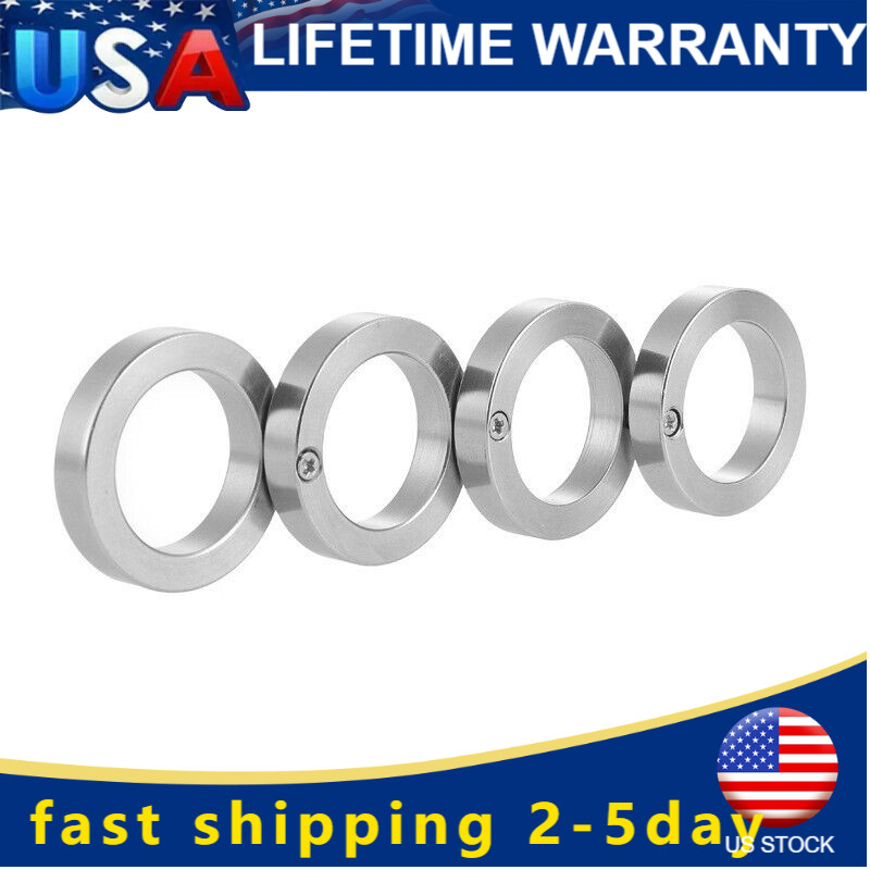 4x Stainless Steel Outdoor Rotatable Folding Ring Clasp Ring Fit Hiking Men-US