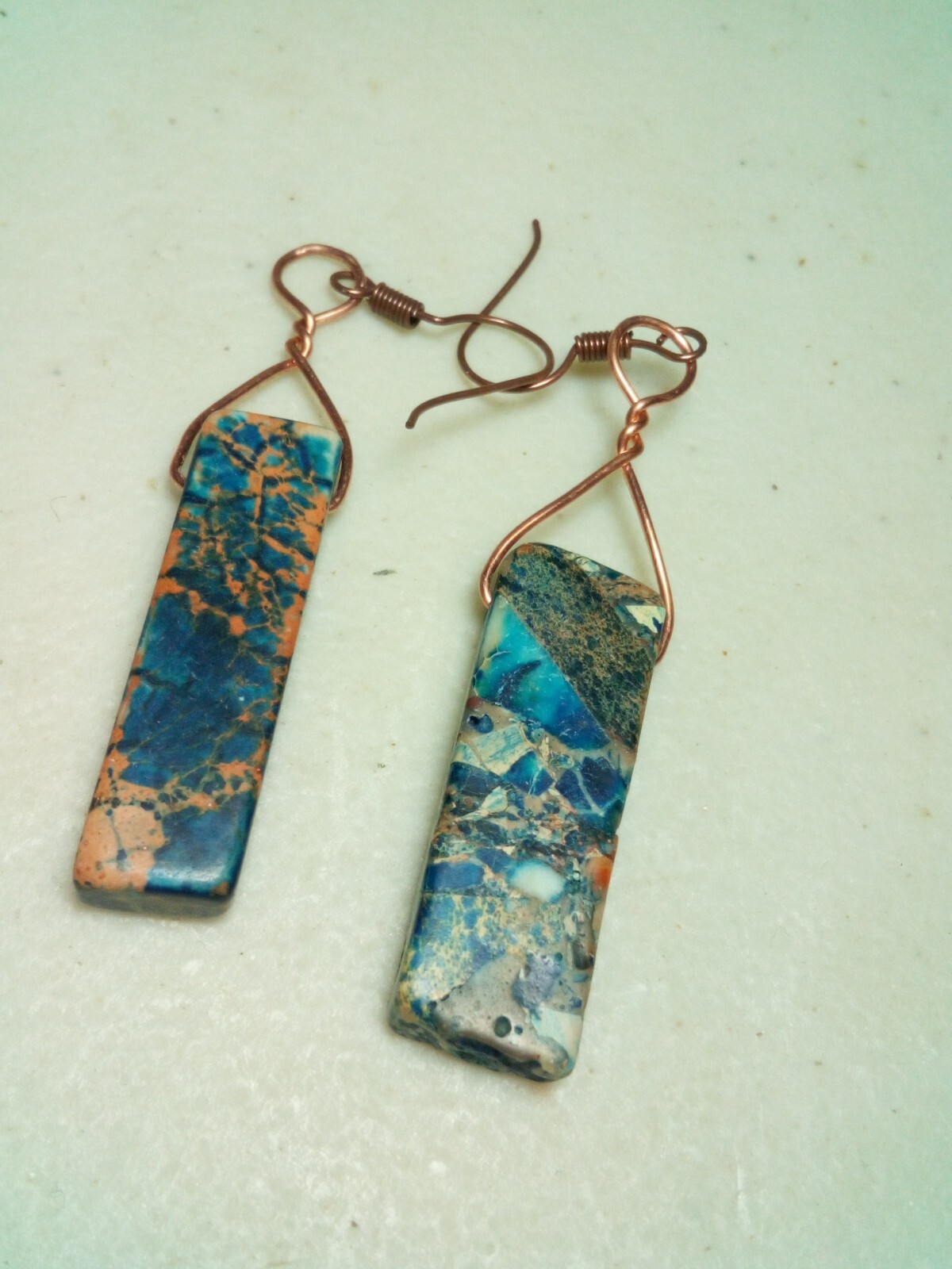 Copper Earring Dye Alexandrite Dangle Earring Hand Made 1of1 Blue Great Deal C11