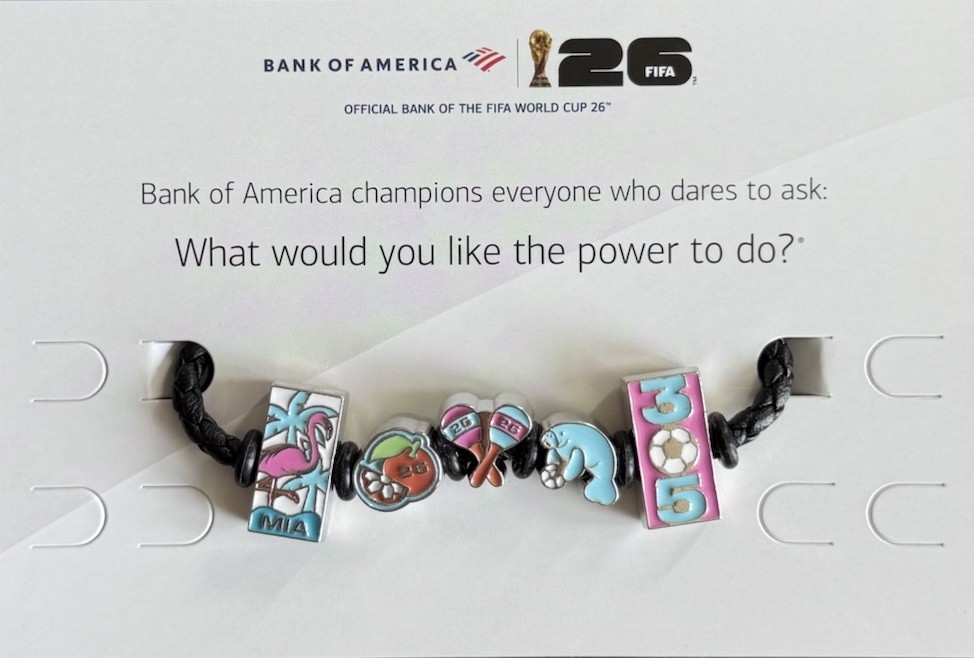 Bank of America FIFA World Cup 26 Braided Cord Charm MIAMI Exclusive Bracelet