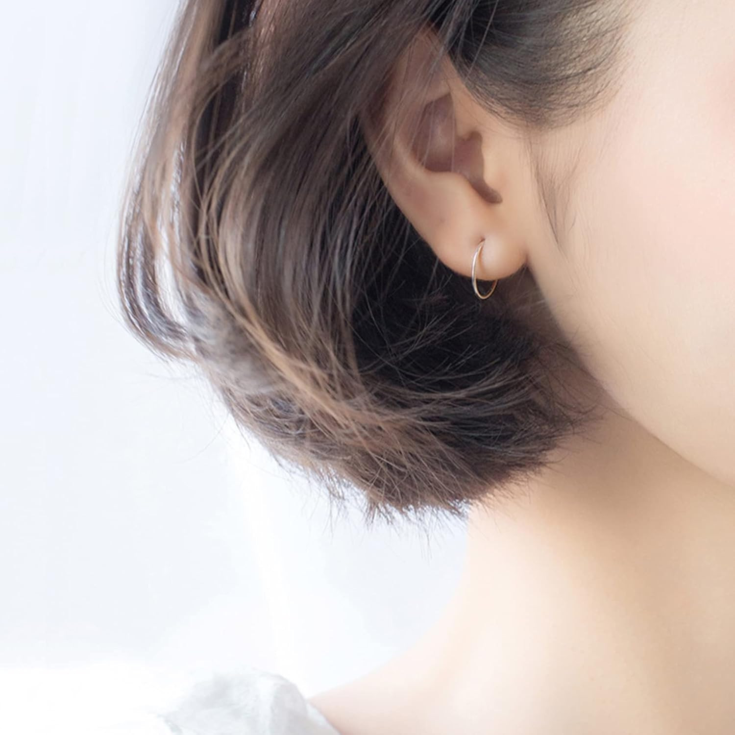 Silver Hoop Earrings- Cartilage Endless Small Hoop Earrings Set for Women Men, 3