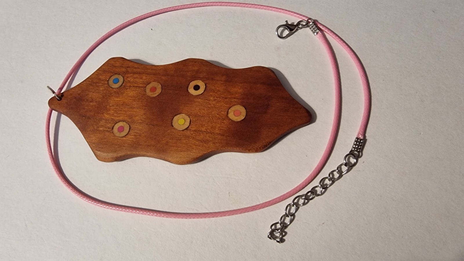 Jewellery Pendant Solid Wooden Boho Handmade With Clasp Chain See Description