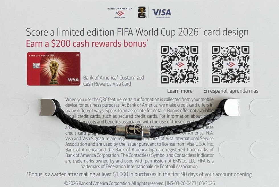 FIFA World Cup 26 Bank of America RARE MIAMI Braided Bracelet