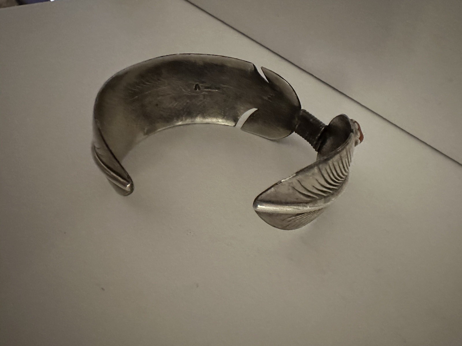 Native American Feather Cuff Bracelet and Earrings SET