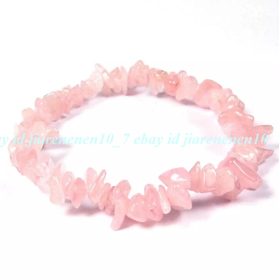 Natural Quartz 5-8mm Chip Beads Stretchy Bracelet Reiki Chakra Fashion Jewelry