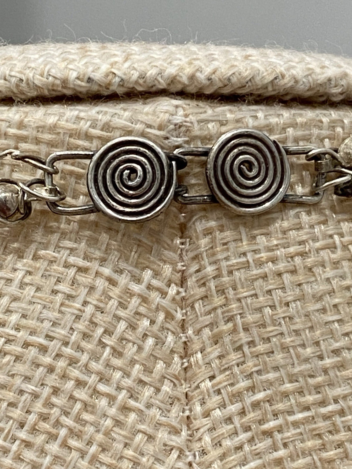 Vintage Artisan Pearl Citrine Multi Strand Necklace Sterling Silver Spiral Clasp