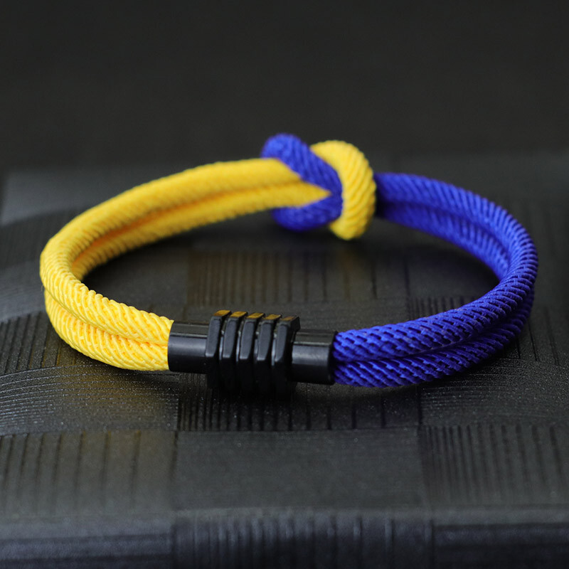 Rope Bracelet Fashion Men Women Square Knot Bracelets Outdoor Magnet Bangles New