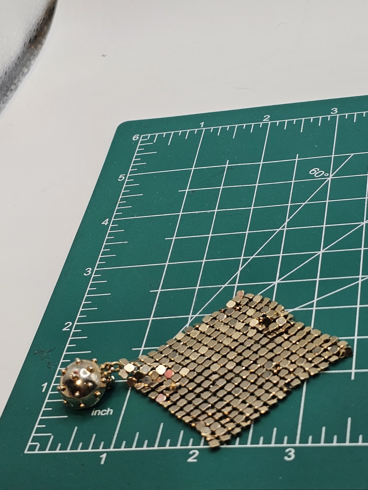 Moussy Goldtone Mesh Chain Dangle Earrings Long Statement Retro Glam