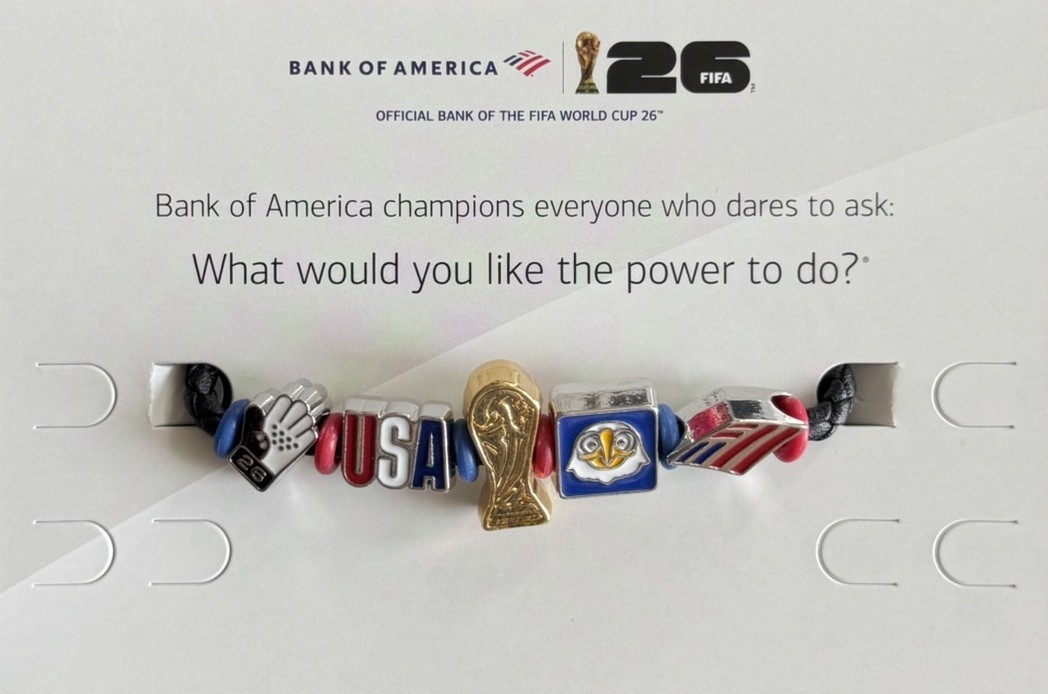 FIFA World Cup 26 Bank Of America RARE USA Braided Charm Bracelet