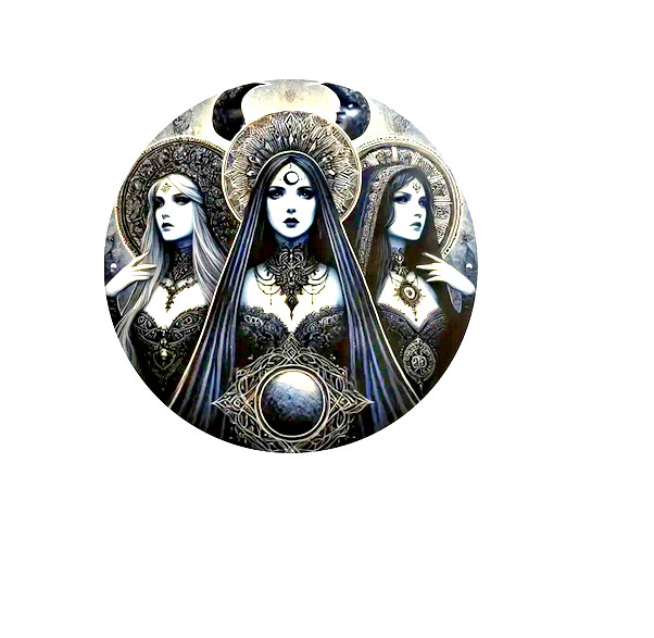 GOTHIC GODDESS PAGAN CULT Pendant on 925 Sterling Silver Plate 20″ 22″ Necklace