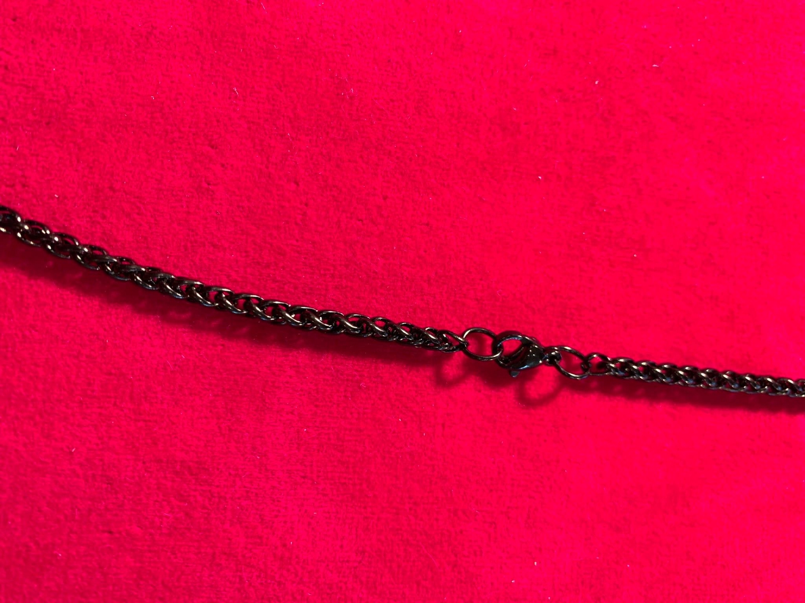 16″-60″ Men ,Women, ,3mm Stainless Steel Black Plated Braided Wheat Necklace-BLK