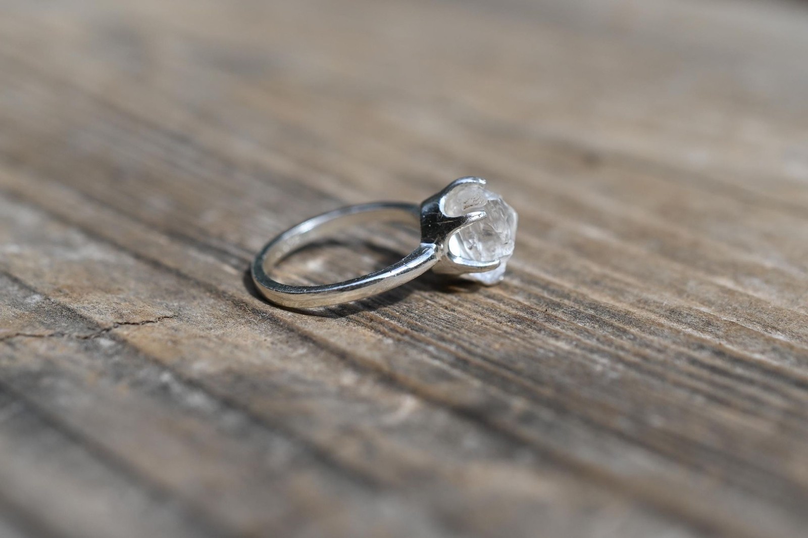 Engagement ring Pear shaped Lake county diamond sterling silver size 3 4 5 6 7