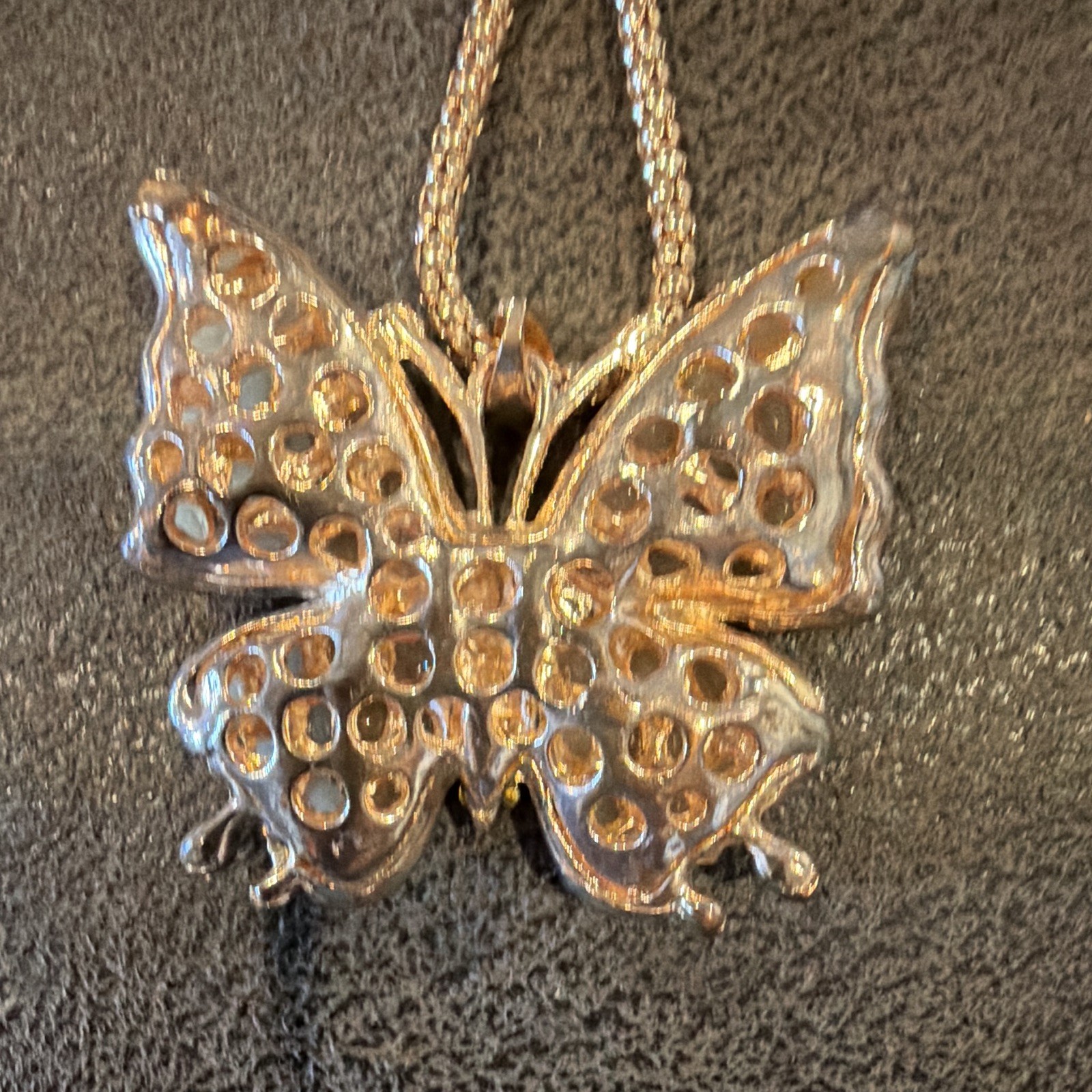 Beaded Butterfly Necklace Very Colorful. Not Sure Of The Maker