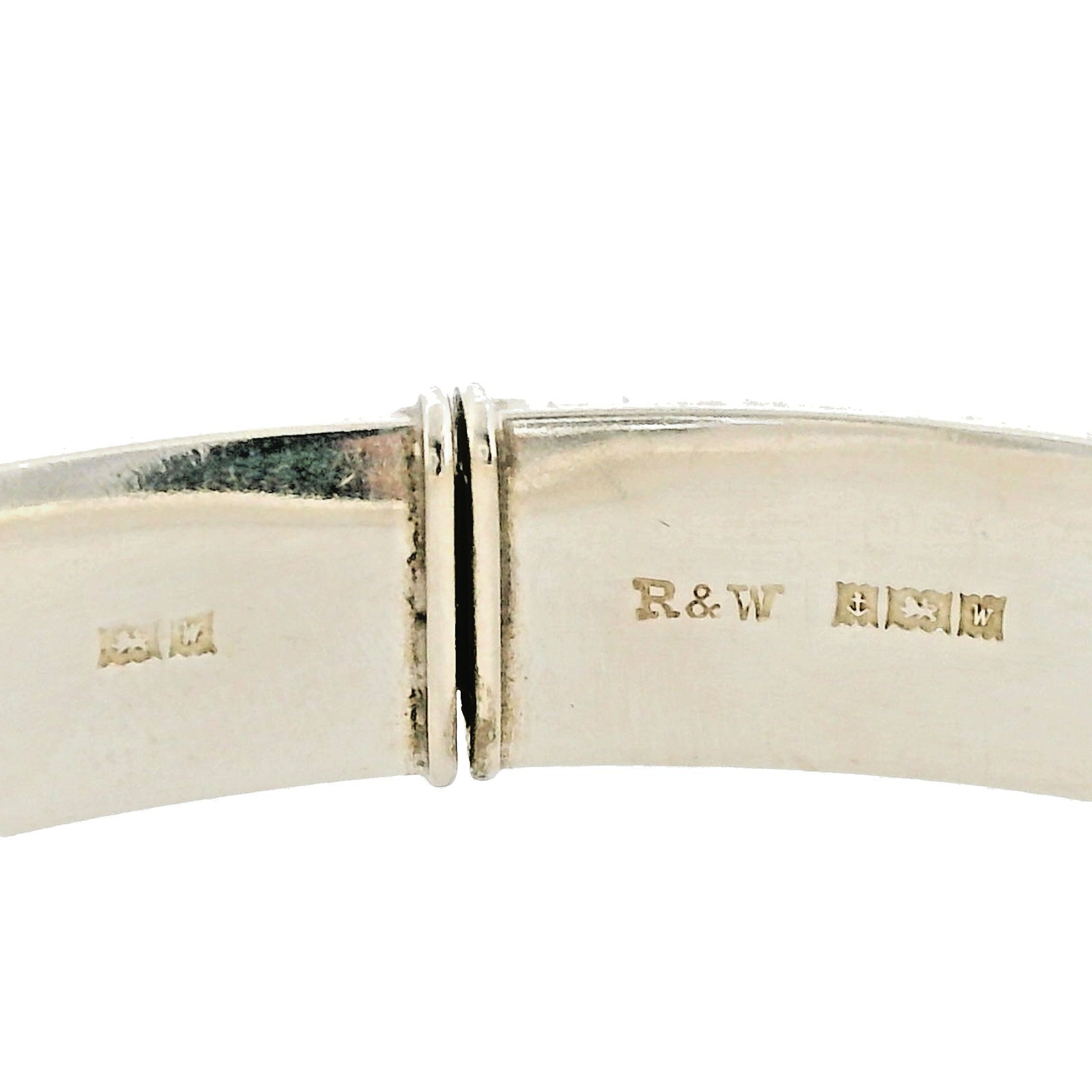 Elegant Vintage Silver Bangle – Birmingham 1971–72 – Push Button Expandable