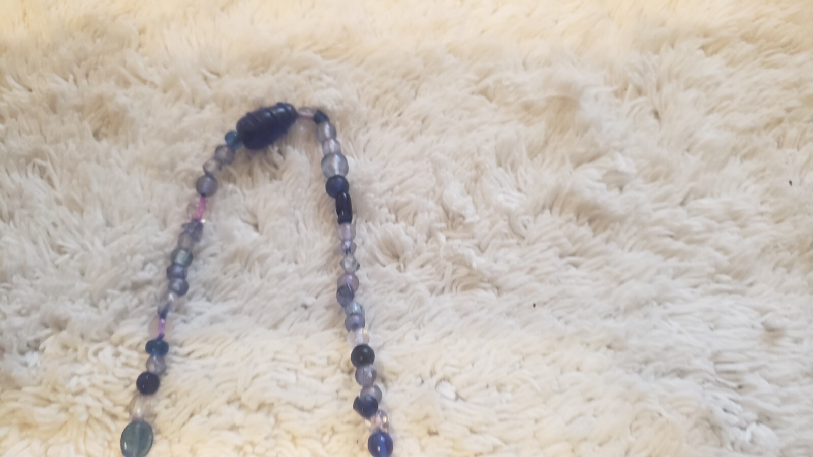 BEADED NECKLACES MULTICOLOR VARIOUS SHAPES SINGLE STRANDS ALL 13″, LOT OF 3