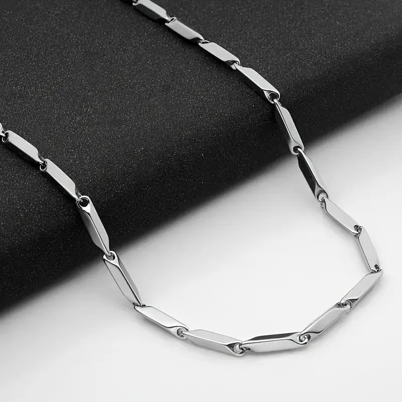 8Pcs Men’s Chain Necklace Set Stainless Steel Necklaces Hip Hop Jewelry Gift