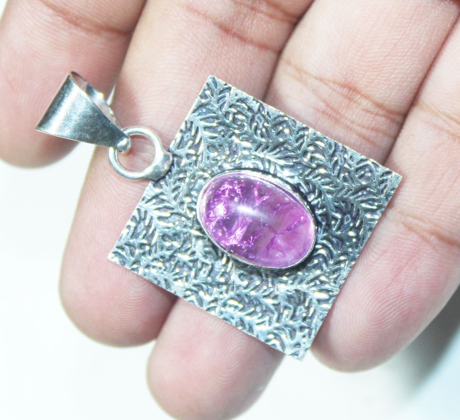 Hydro Amethyst Oval Shape Handmade Gemstone Pendant Jewelry Pendant Size 1.5 Inc