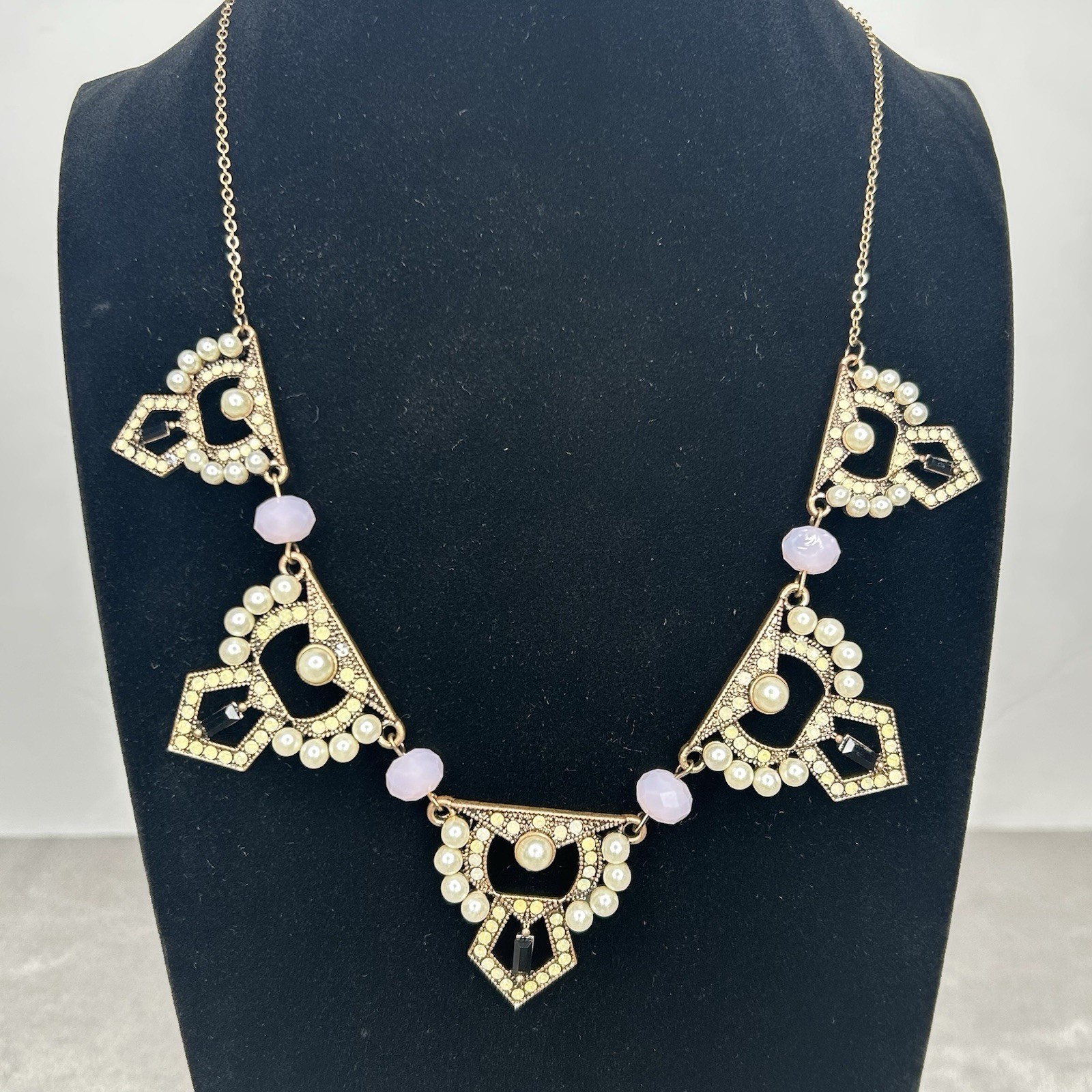 Plunder Rosalie Necklace Statement Art Deco Bohemian Jewelry Beaded