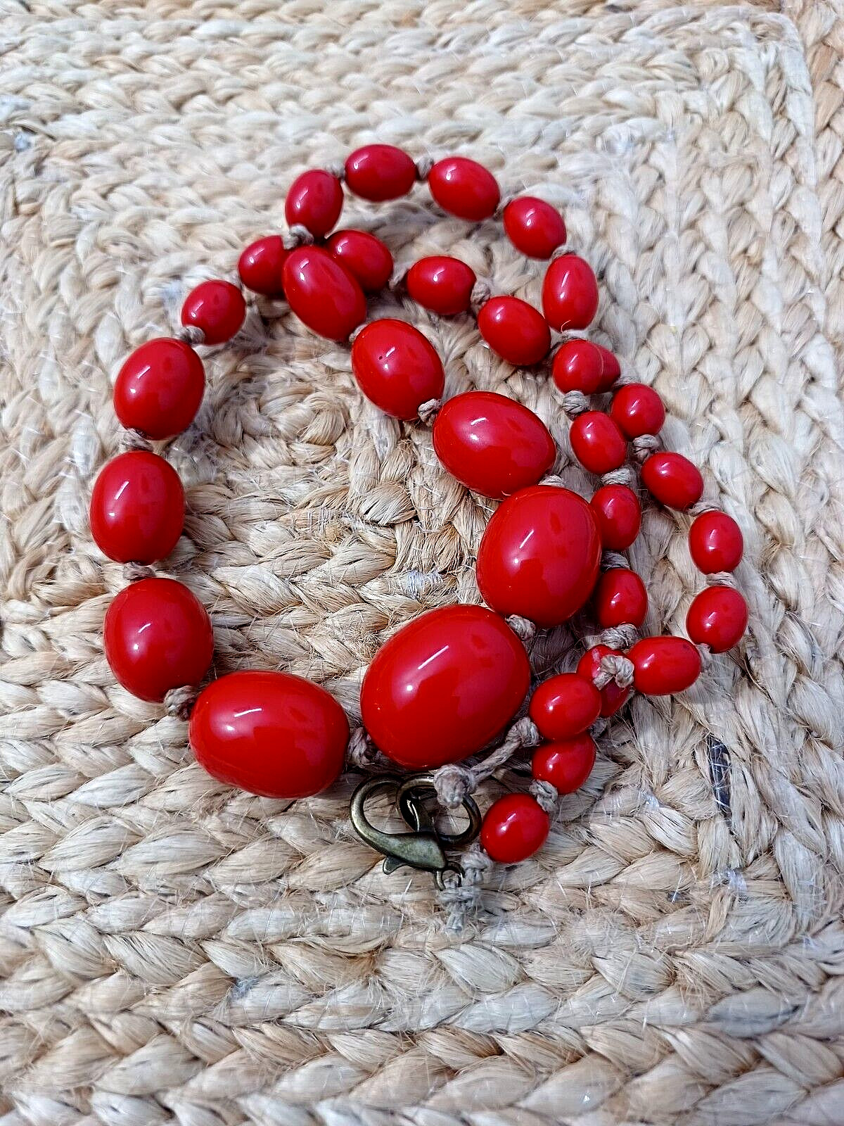 Tibetan Ethnic Marion Godart Tribal Handmade Banjara Resin Beads Necklace Hippie
