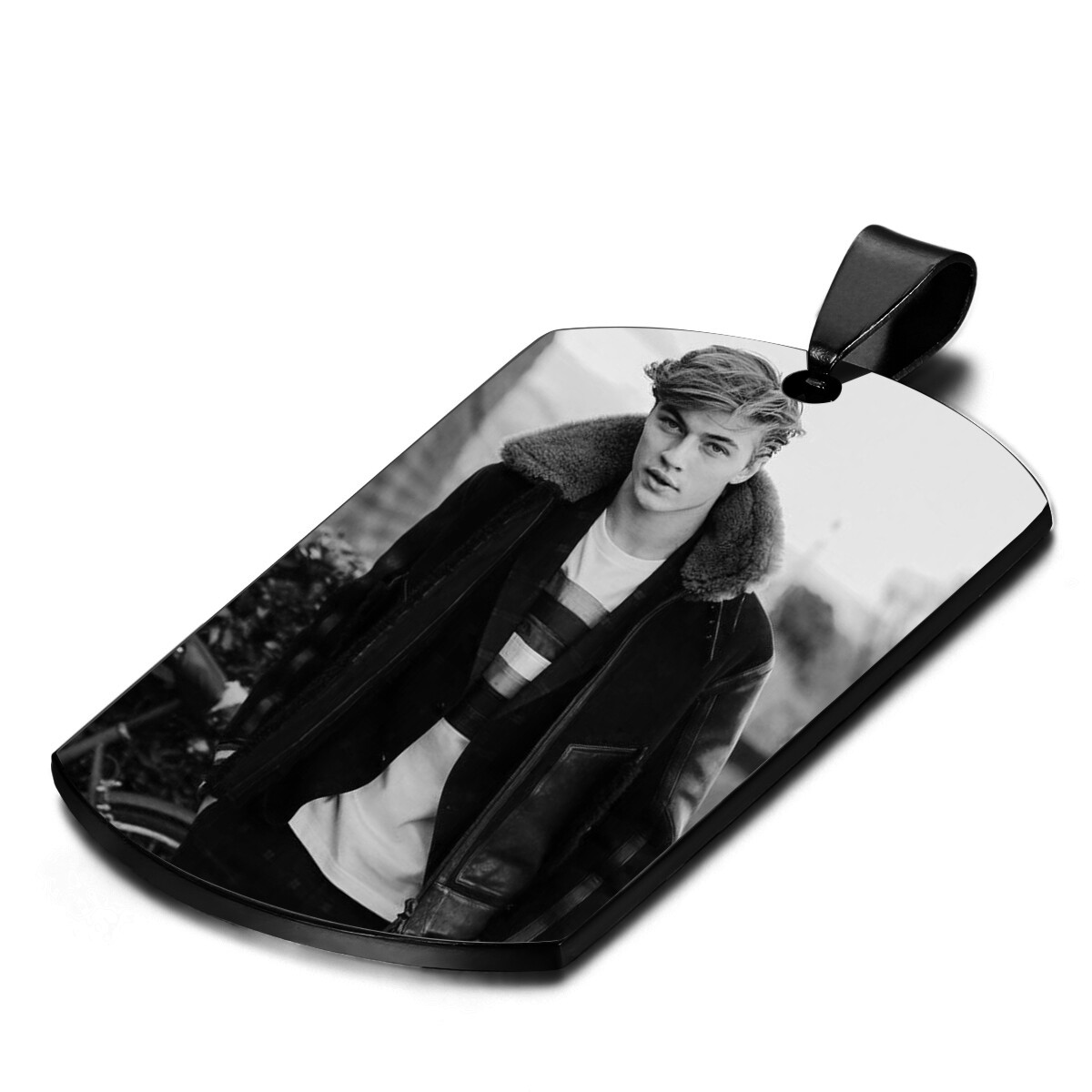 Personalized Photo Picture Custom Engraved Dog Tag Pendant Necklace Men Women