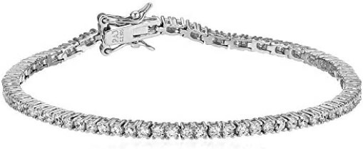 ANTI TARNISH 925 Sterling Silver Micro Skinny 2mm 1 Row CZ Tennis Bracelet 6.5”