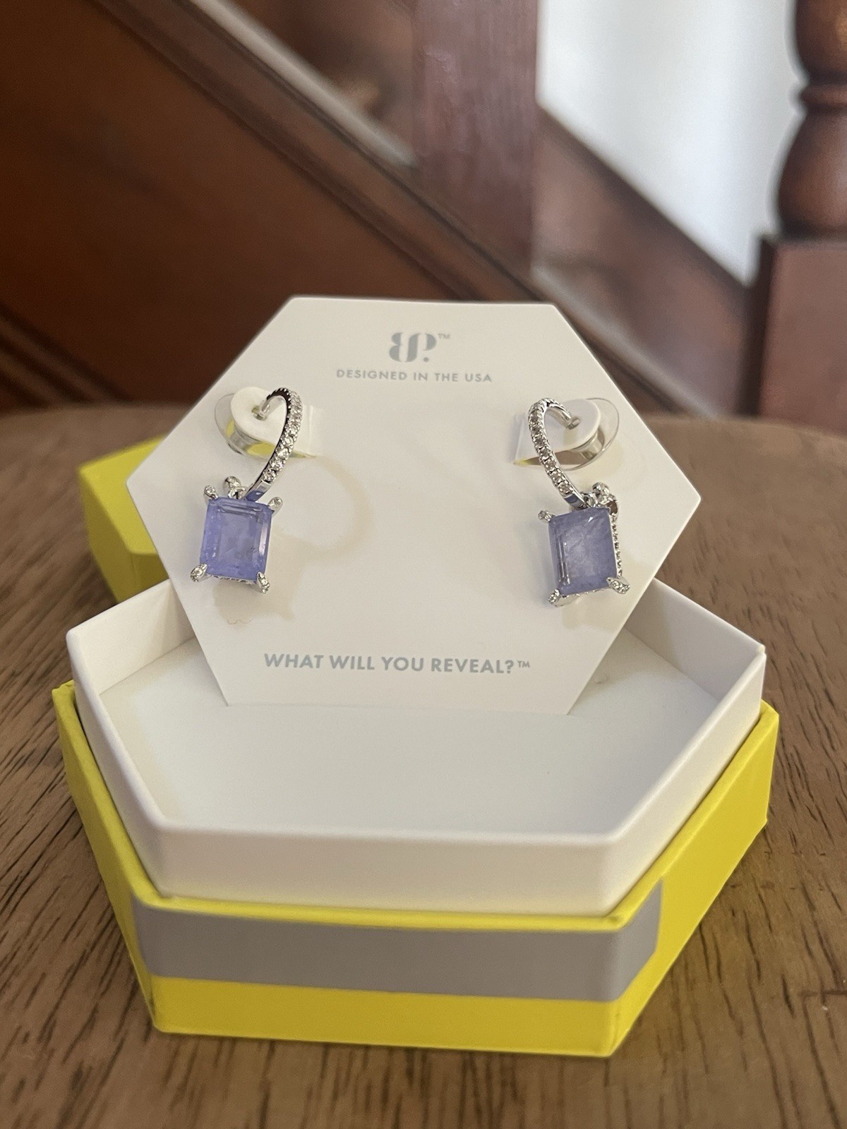 BP OG Dangle Hoop Earrings | Lets Get Away | LC Lavender Fluorite