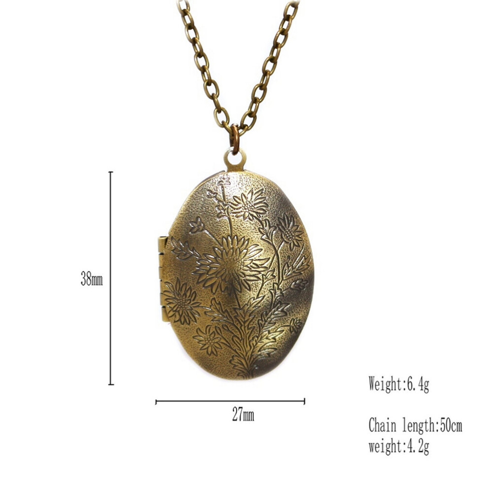 Vintage Locket Necklace Locket Pendant Necklace Picture Frame