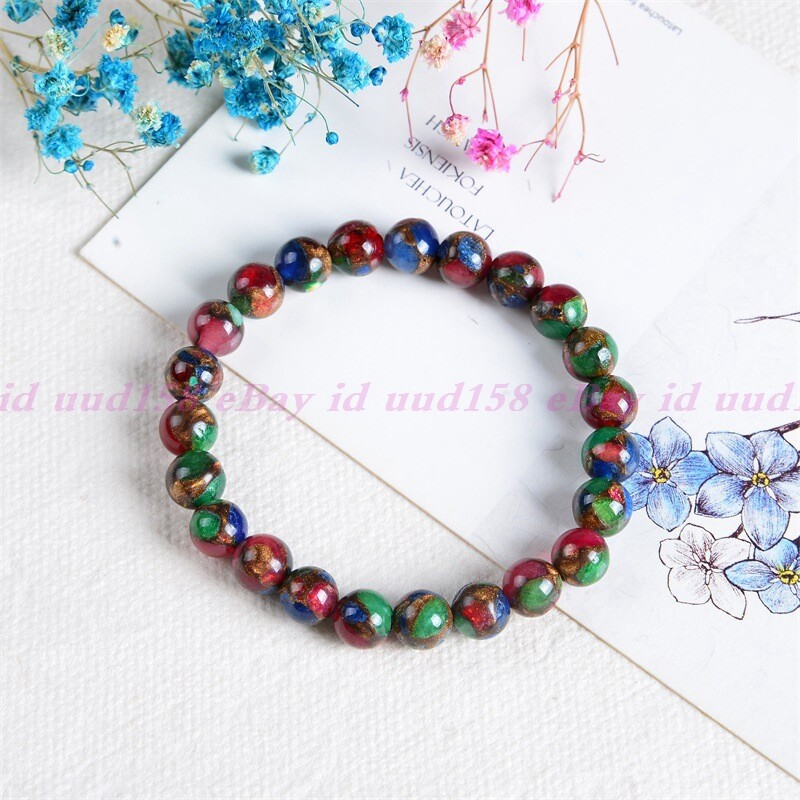Natural 6/8/10/12mm Nepal Stone Round Gemstone Beads Bracelet 7.5″AAA