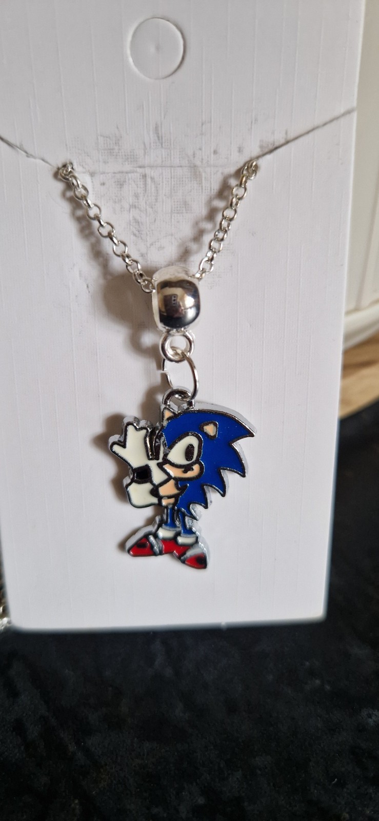 Sonic The Hedgehog Necklace In Organza Gift Bag