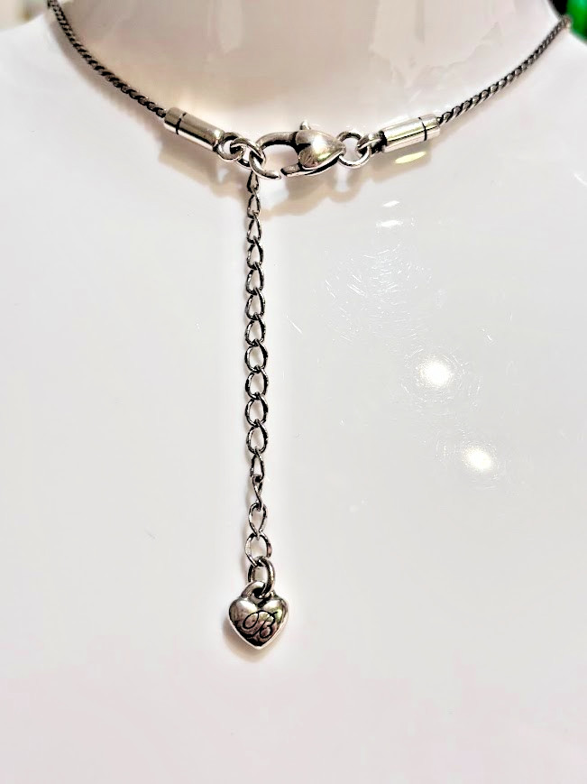 Brighton Halo Orion Crystal Trio Pendant Necklace Silver Tanzanite Reversible