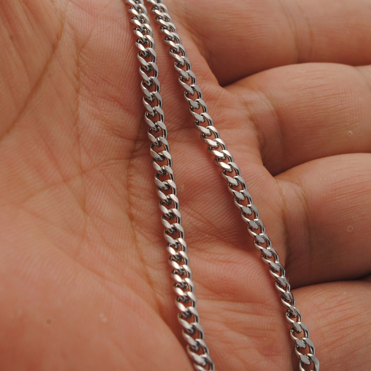 3/3.5mm Wholesale Stainless Steel Curb Cuban Chains Woman Man NEVER FADE