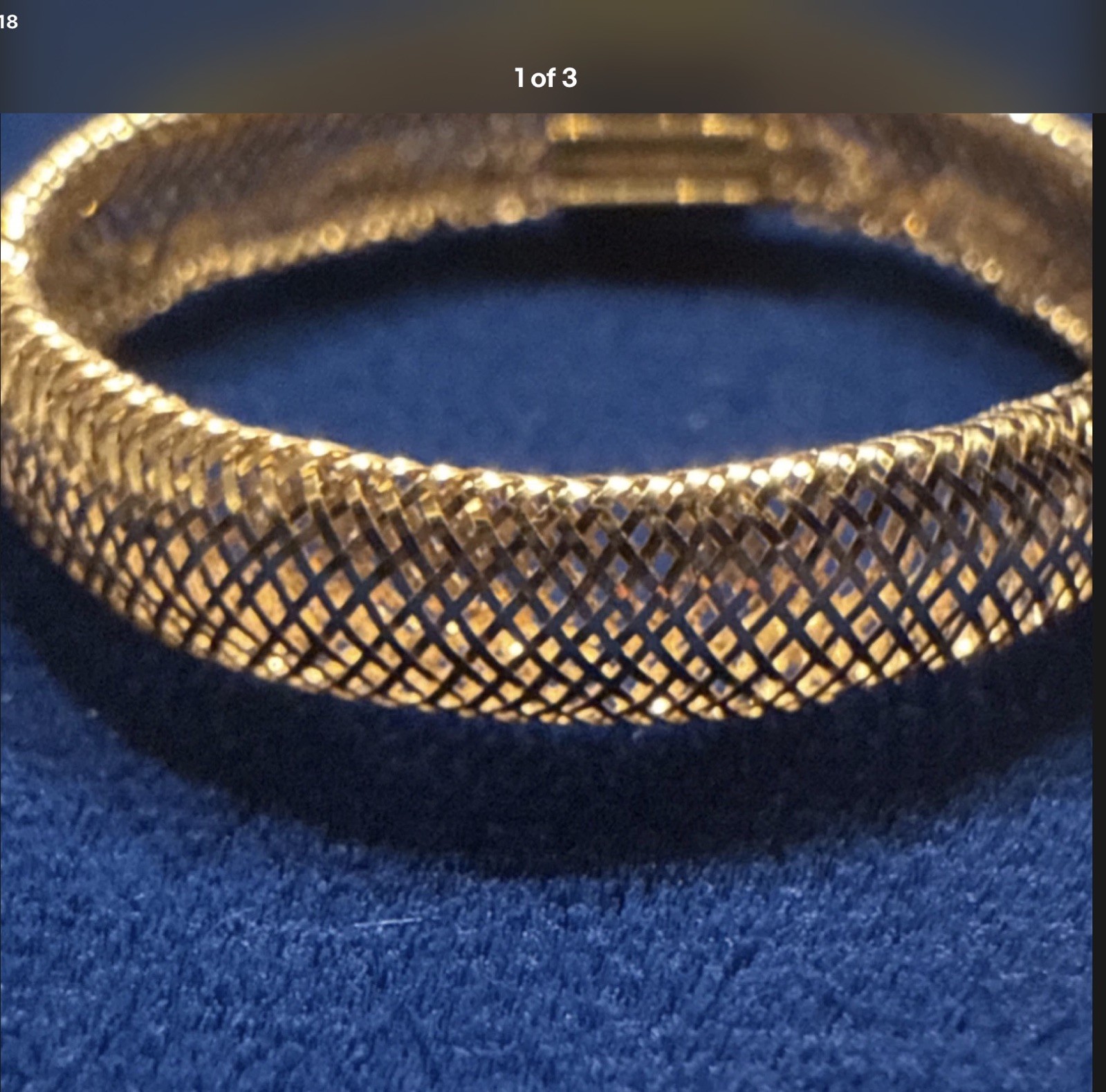 14 KT ITALY mesh ring size 11
