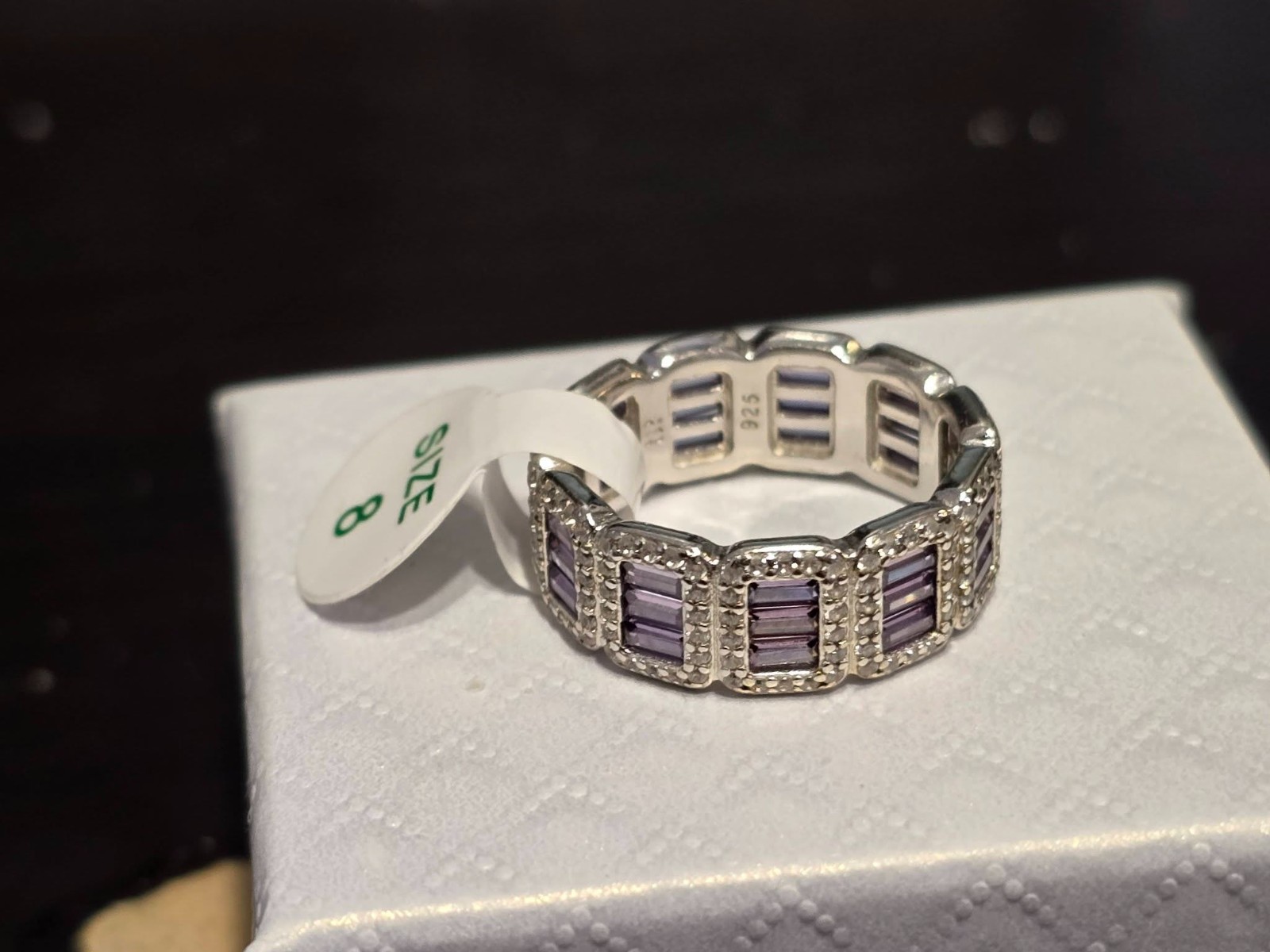 Bomb Party Ring New with Tag NO Bag Sz 8 Rhodium Plating