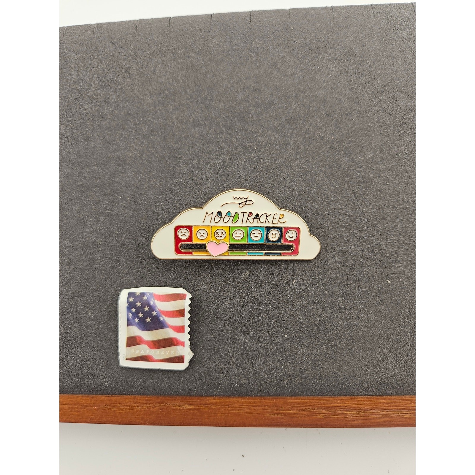My Mood Tracker Brooch Pin Rainbow Cloud Mental Health Healthcare Teacher