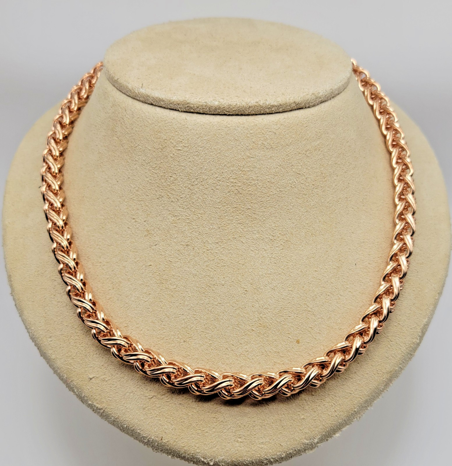 JTV Timna Jewelry Collection Copper 7.5mm Wheat Chain Necklace ~ 18″