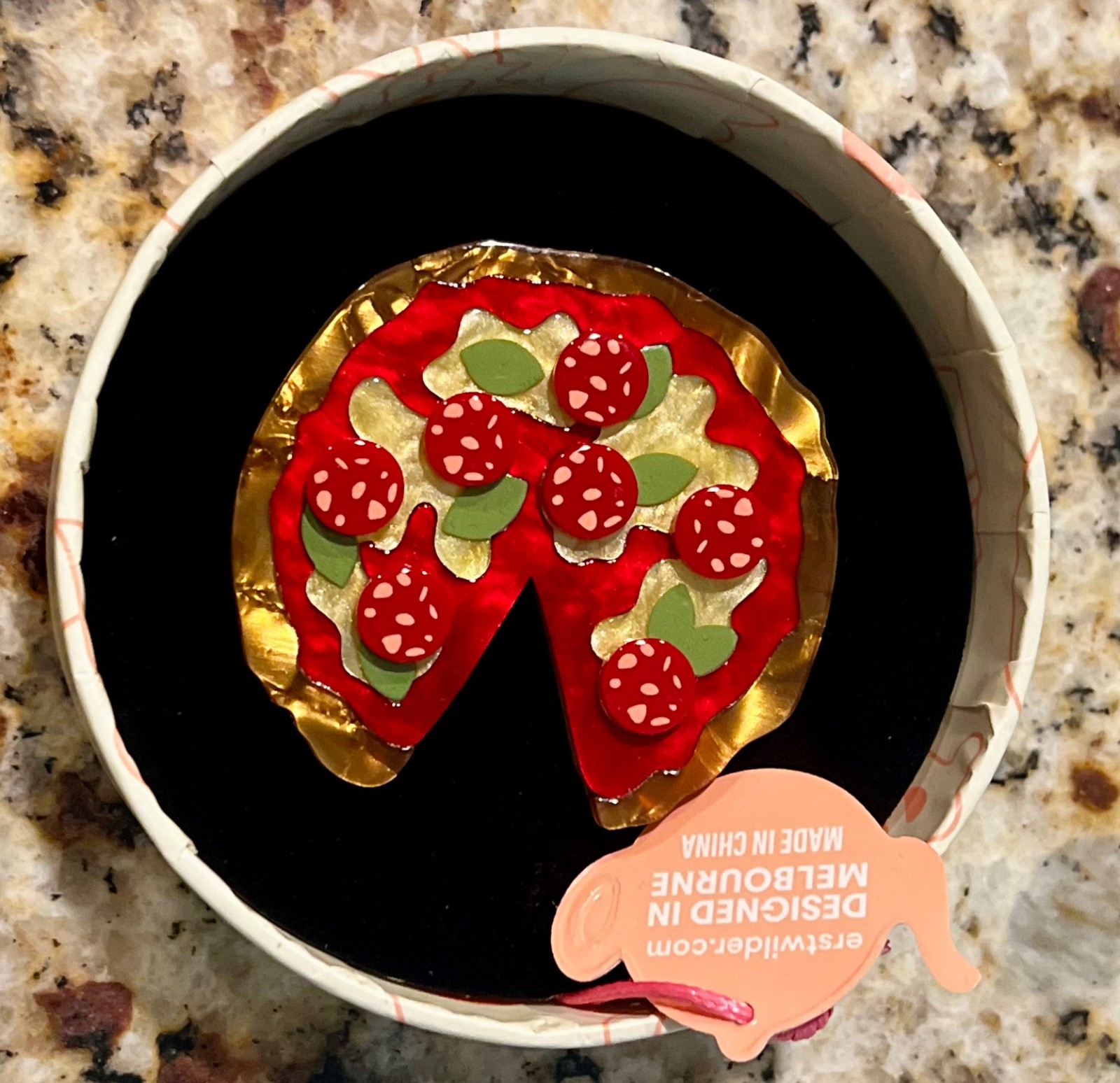 Erstwilder Pizza Brooch