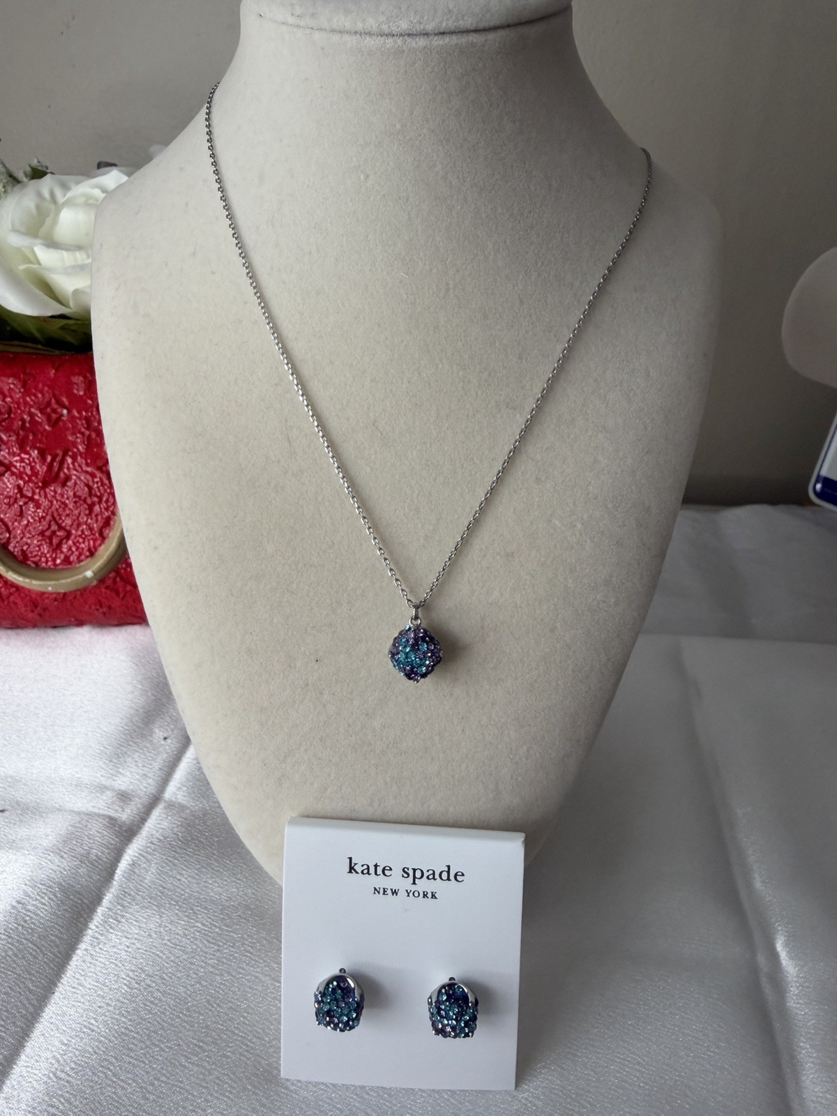Kate Spade Pop Of Joy Necklace With Earrings Brand New