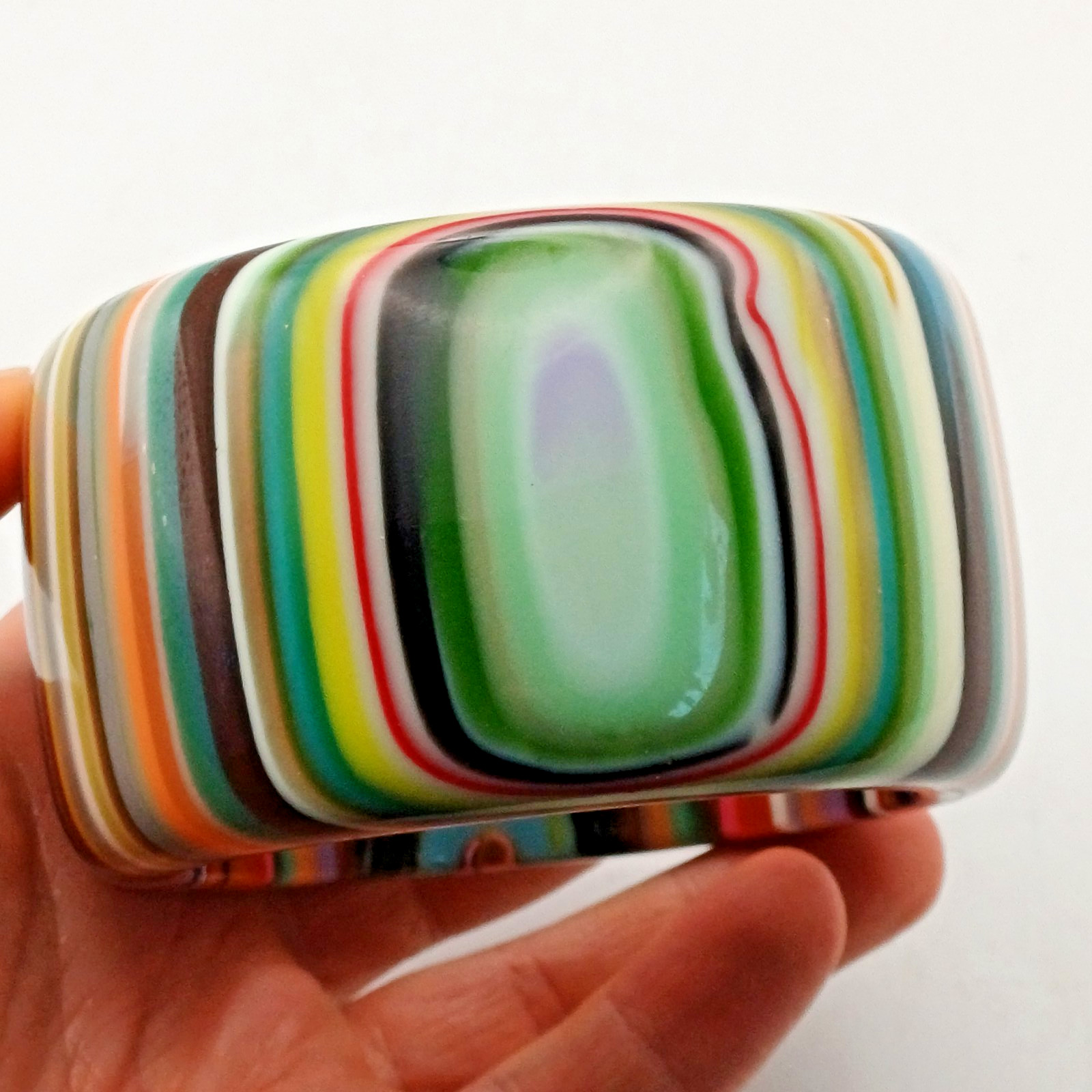 SoBral Jackie Brazil Wide Multi Coloured Bracelet Bangle pop art