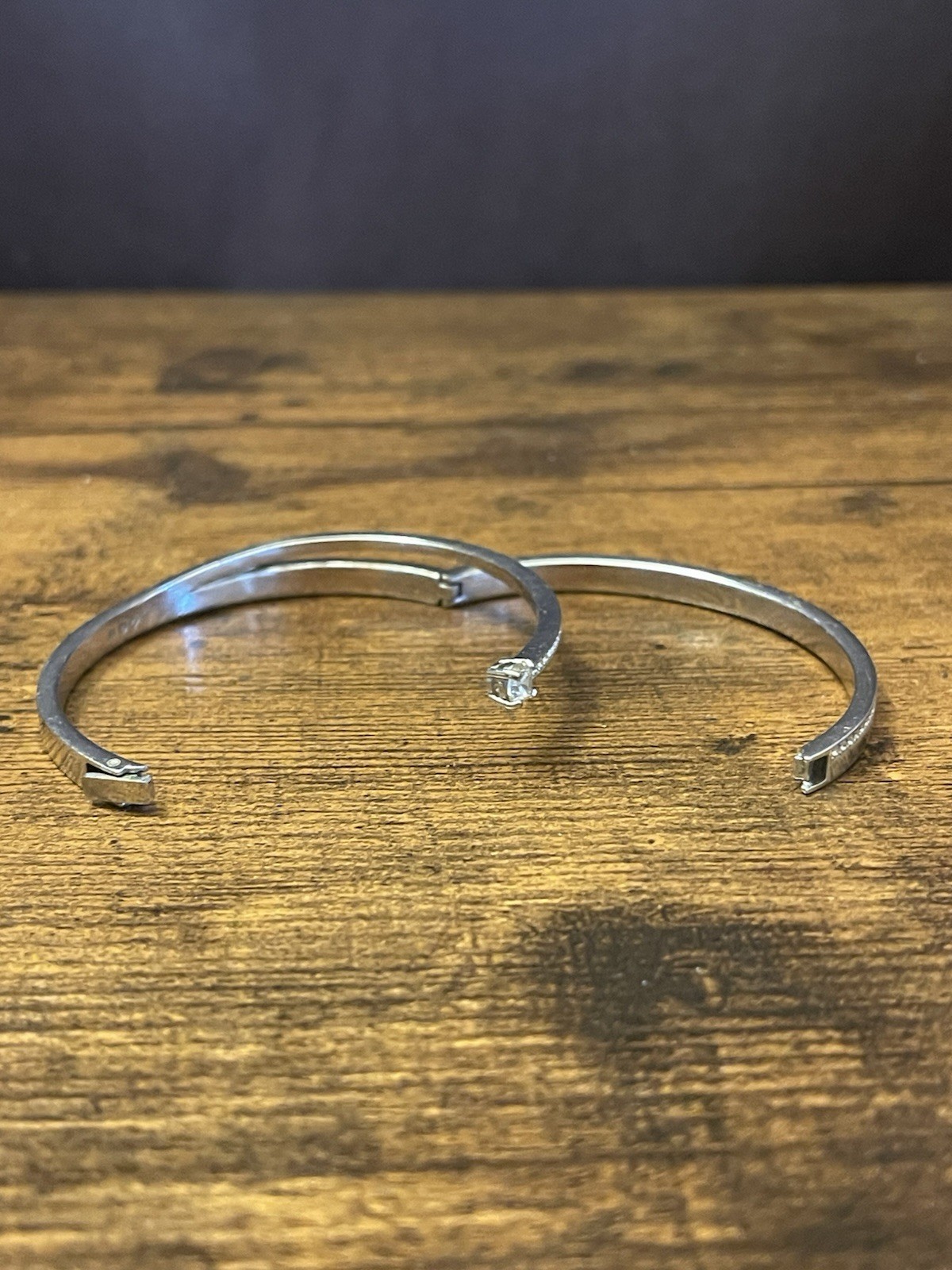 Authentic Swarovski Fresh Double Band Crystal Pavé Rhodium Bangle Bracelet