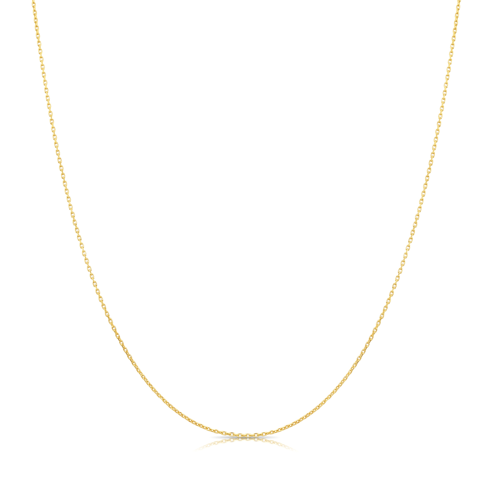 14K Real Solid Yellow Gold Dainty Cross Christian CZ Pendant Charm Necklace 18in