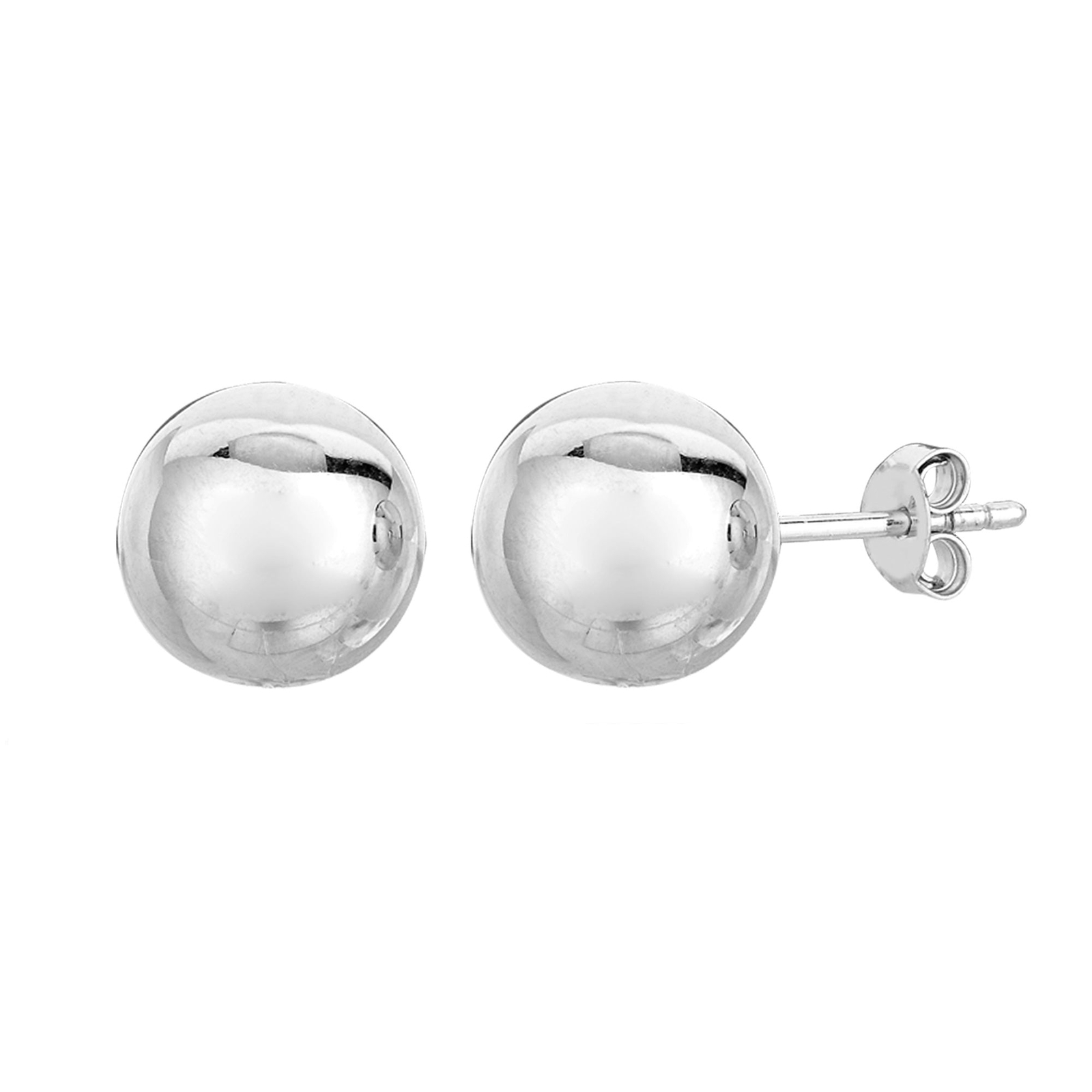 Sterling Silver Ball Stud Earrings, 6mm