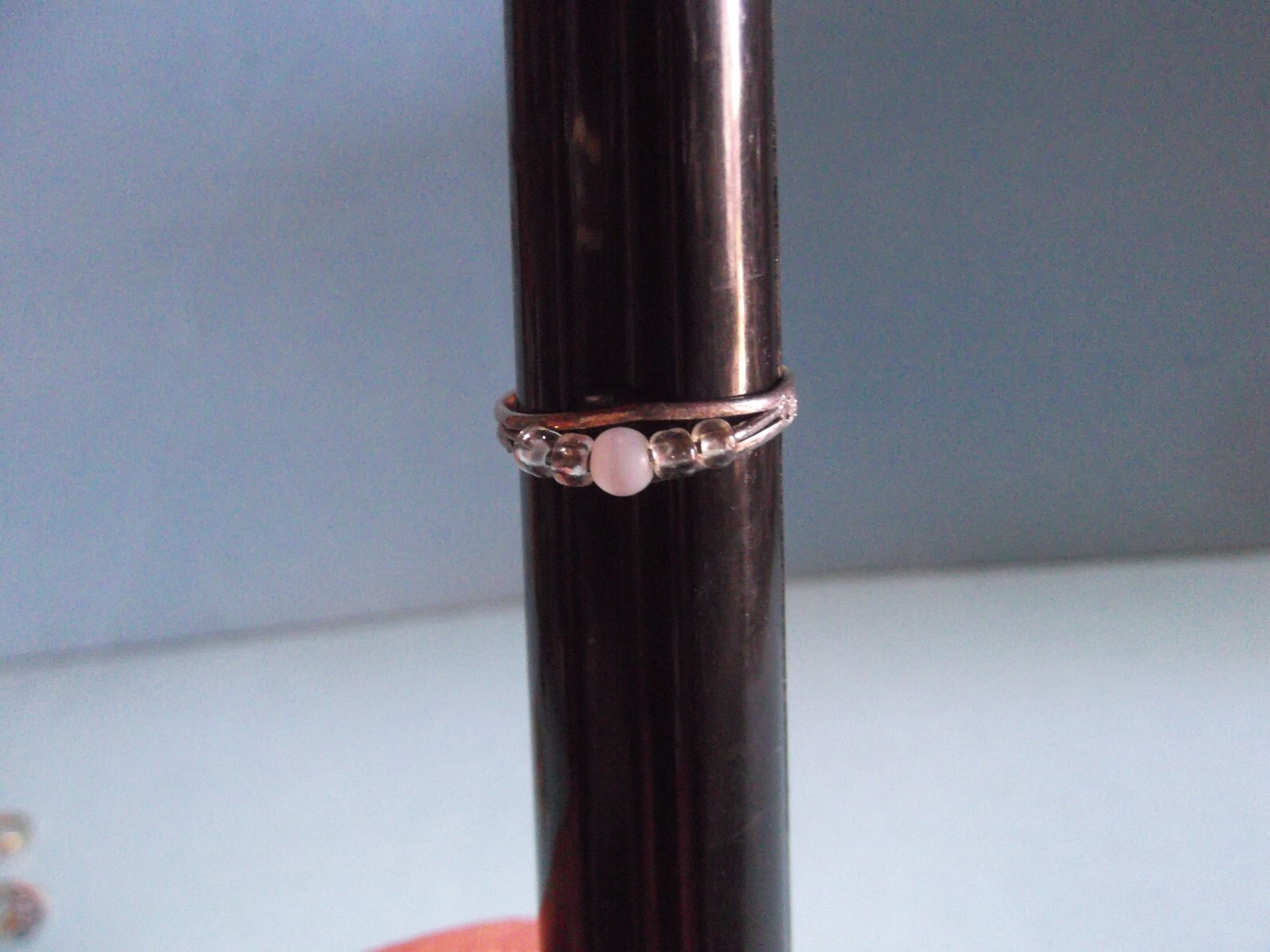 3 Fashion Jewelry Ring Multicolor Tone Bands Size Green 7 Pearl 7.25 Rose 4.5