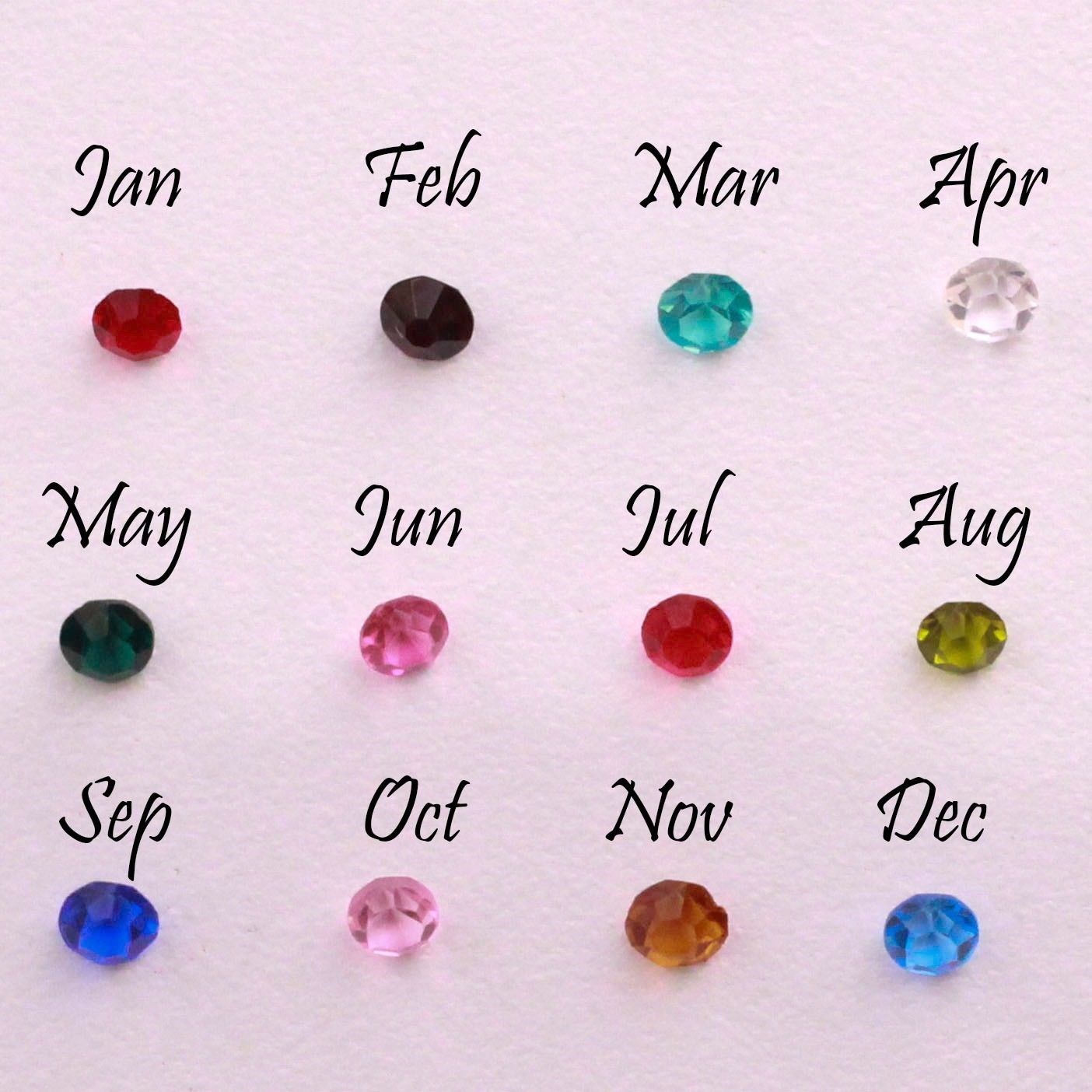 You Choose Your Month – Crystal cut Birthstone 4mm Floating Charm for Lockets