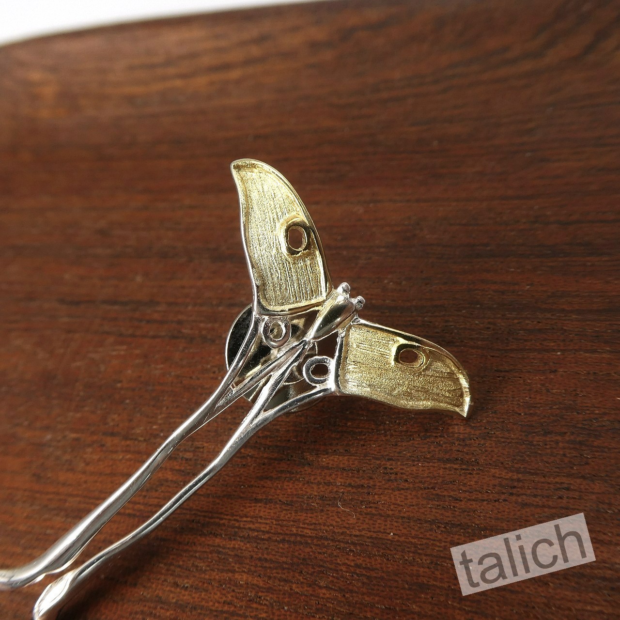 925 Sterling Silver Luna Moth Insect Brooch Pin Unique Nature Inspired Gift