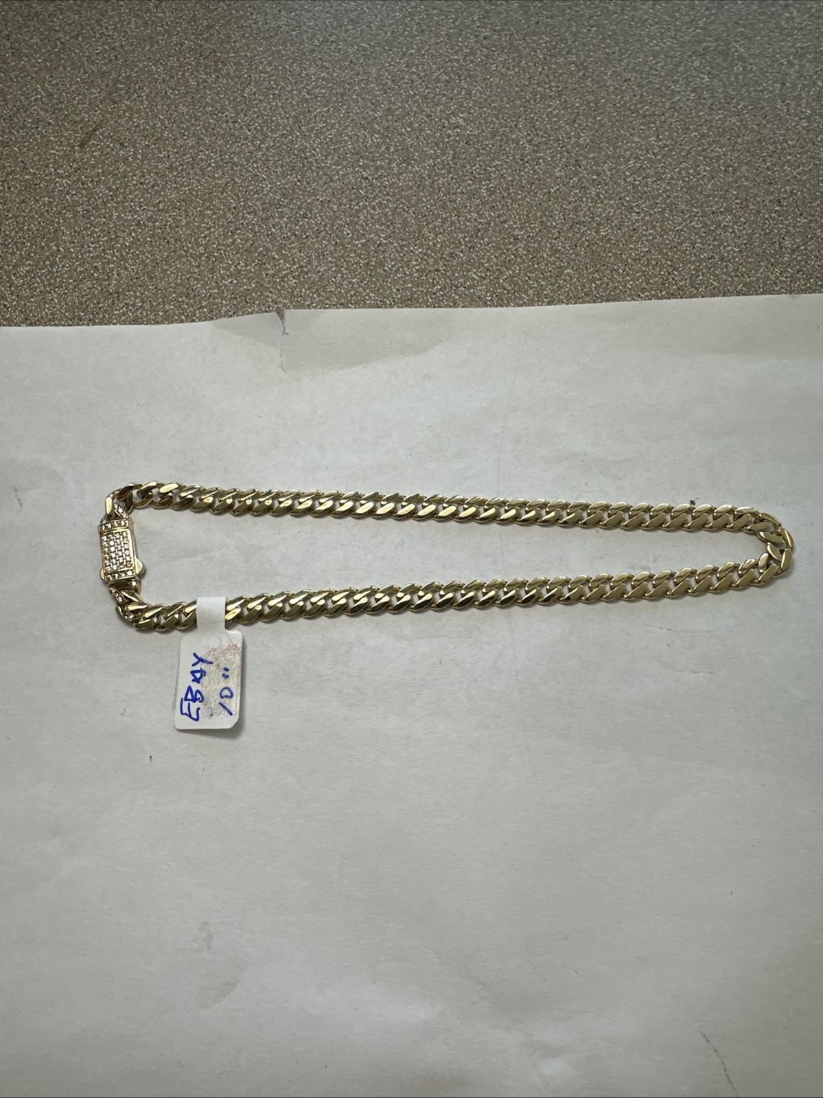 14 Kt “ Monaco” Cuban Anklet 10”/5 Millimeters Wide
