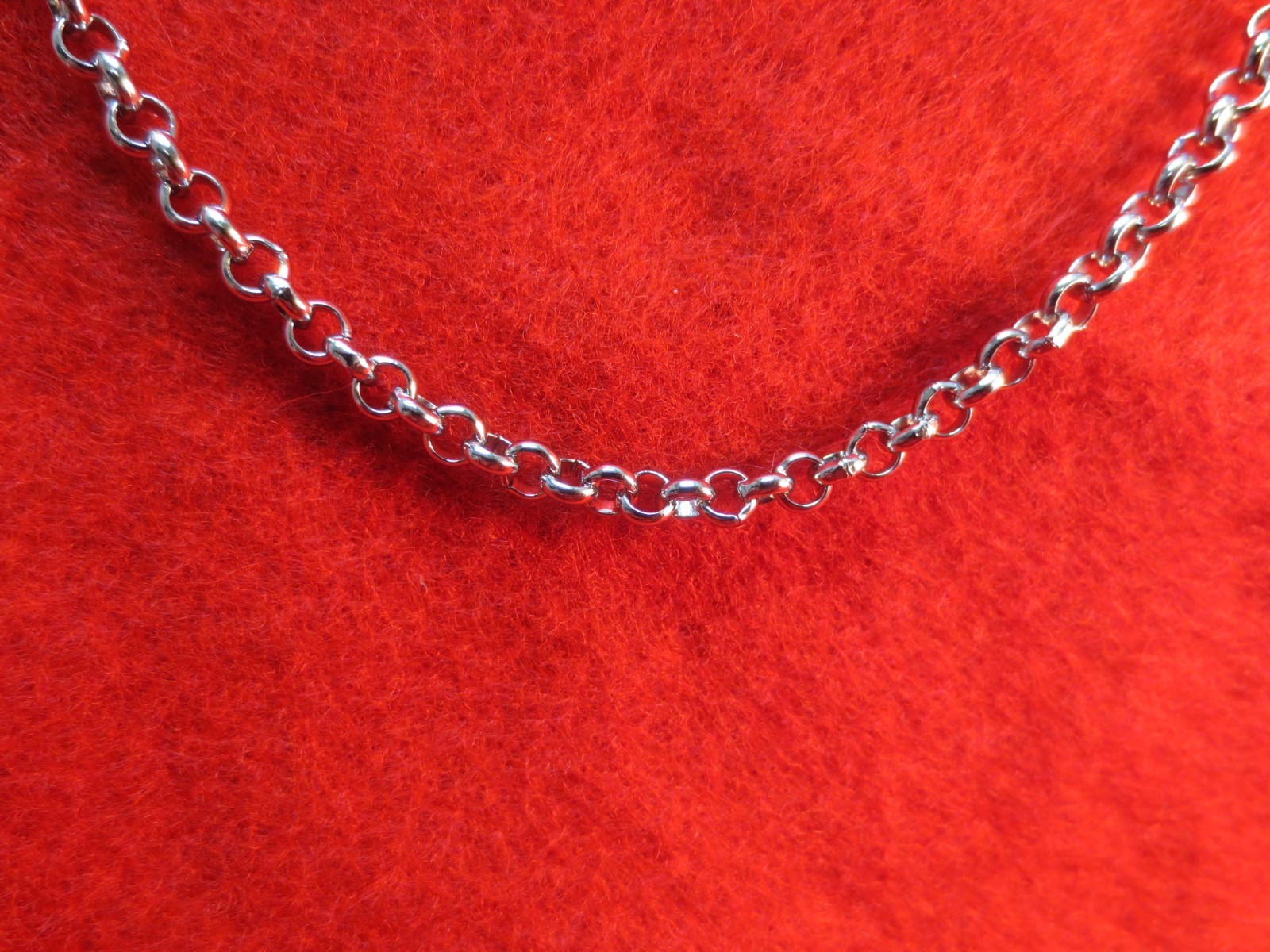 16 INCH TO 44 INCH SILVER STAINLESS STEEL 4MM ROLO LINK ROPE CHAIN NECKLACE