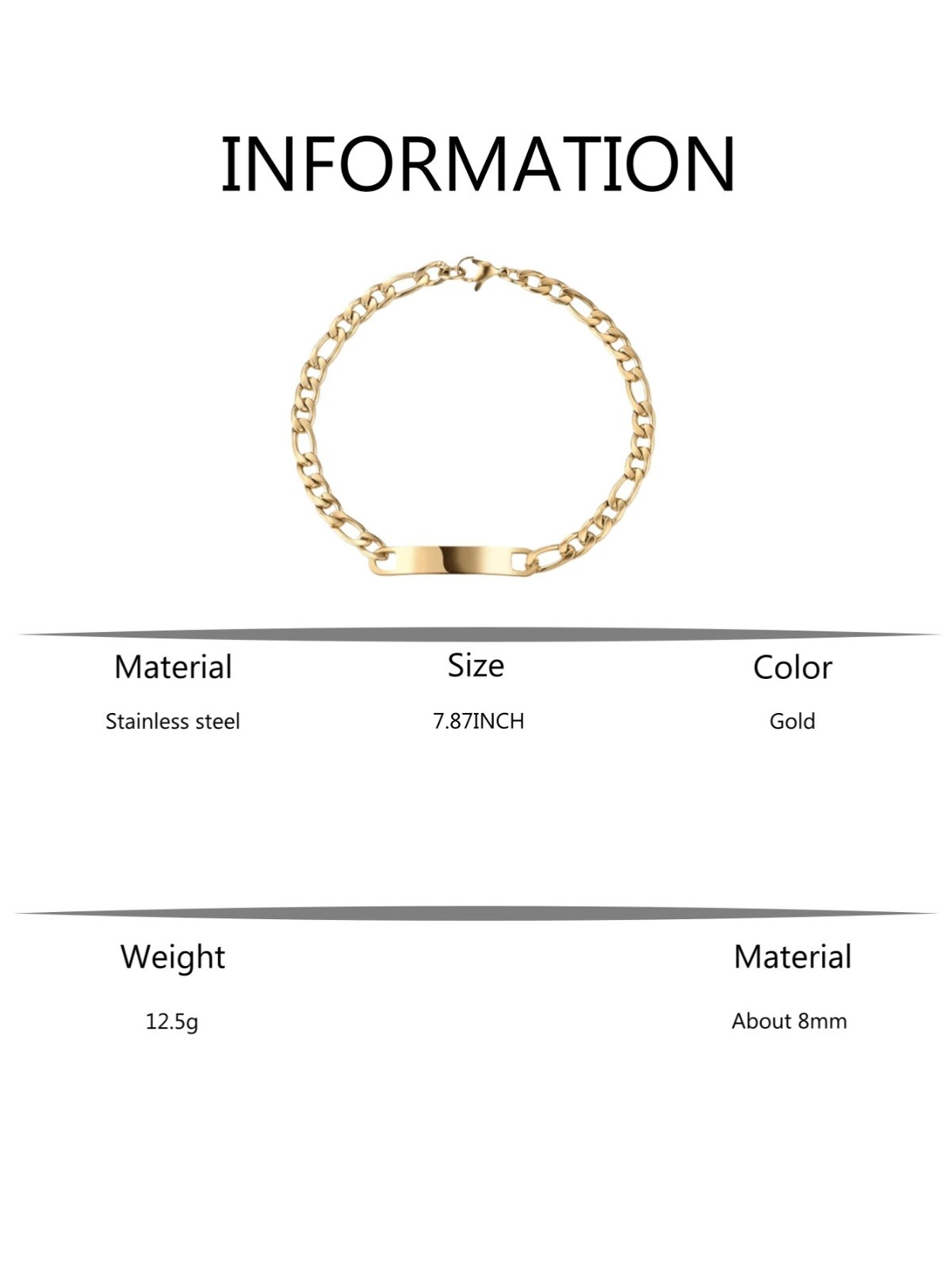 Custom Name Cuban Link Bracelet Couple Personalized Stainless Steel Chain Jewelr