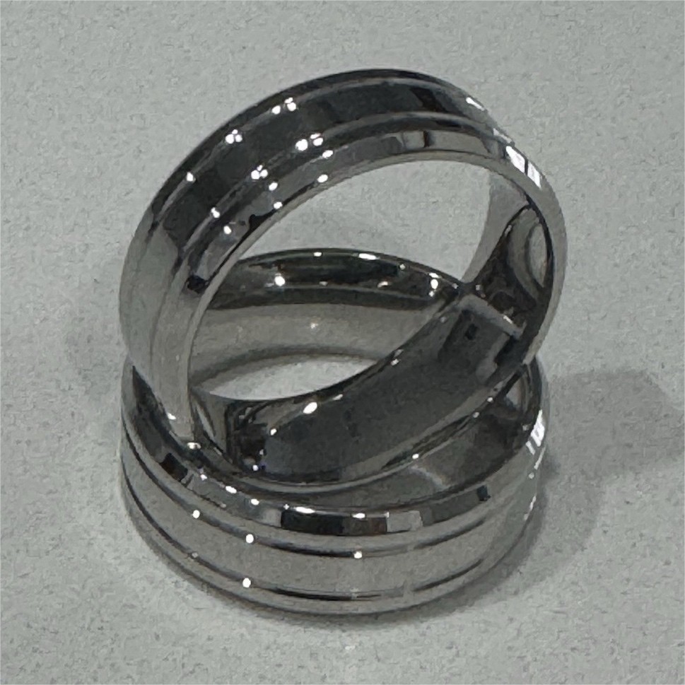 Stainless Steel Silver Wedding Rings Set, 2pcs for $20